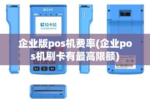 企业版pos机费率(企业pos机刷卡有最高限额)