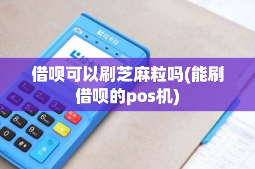 借呗可以刷芝麻粒吗(能刷借呗的pos机)
