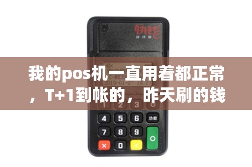 我的pos机一直用着都正常，T+1到帐的，昨天刷的钱，今天一直没到帐，怎么回事？