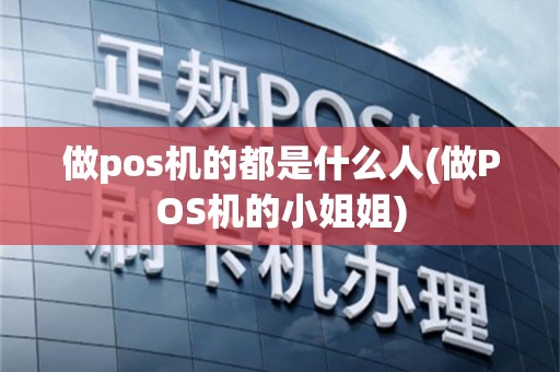 做pos机的都是什么人(做POS机的小姐姐)