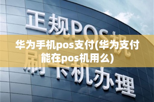 华为手机pos支付(华为支付能在pos机用么)
