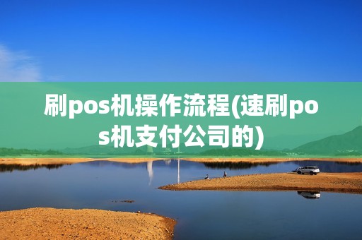 刷pos机操作流程(速刷pos机支付公司的)