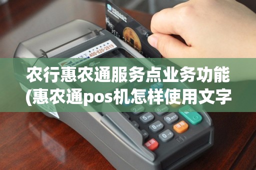 农行惠农通服务点业务功能(惠农通pos机怎样使用文字)