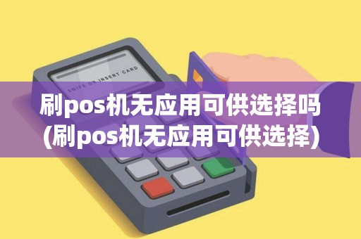 刷pos机无应用可供选择吗(刷pos机无应用可供选择)