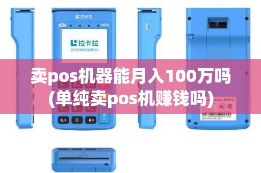 卖pos机器能月入100万吗(单纯卖pos机赚钱吗)