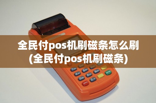 全民付pos机刷磁条怎么刷(全民付pos机刷磁条)