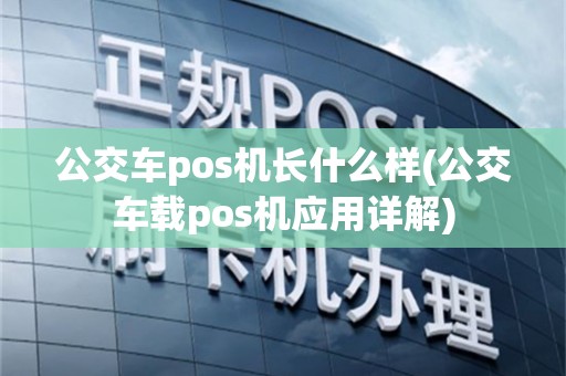 公交车pos机长什么样(公交车载pos机应用详解)
