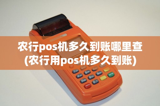 农行pos机多久到账哪里查(农行用pos机多久到账)